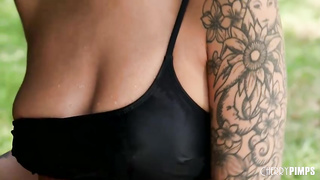 Cherrypimps: Hefty Boobies April Olsen Jacks Poolside With Her Electro-Hitachi And Backside Ass-Plug On PornHD  - HD porno flick - PornHD