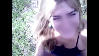 Sula providing her spouse's pal a fellatio in the forest