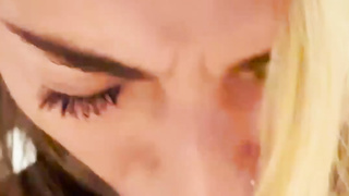 French blondie Megane Lopez butt licking and railing