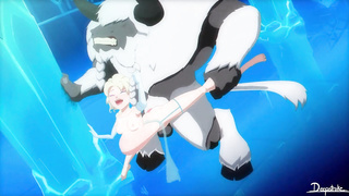 Immense minotaur pokes Elsa and cram her with jizz