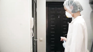 Naive damsel is inhaling a rock stiff stiffy thinking that it would protect her from covid