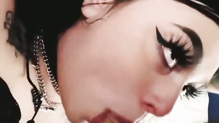 pretty emo hoe fellates finest buddies spunk-pump on vaca