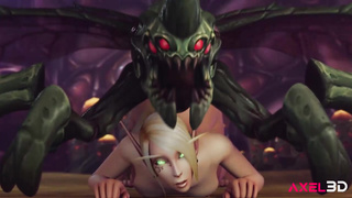 Alori is a smoking super-hot blondie who loves to give fellatios to monsters before screwing them