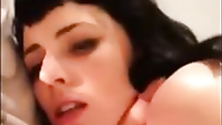 Unexperienced dark-haired is impatiently inhaling a rock rock-hard hard-on in front of the web camera