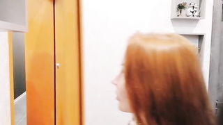 Crimson haired man sausage deep-throater and a wild man who isn't her playmate are swapping delectations all day