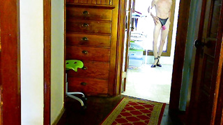 ROBERT RICHARD MILGATE SHEER PANTYHOSE AND A PINK PENIS SHEATH