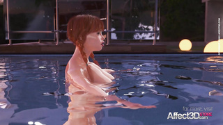 Personal futa trainer fucking her big tits client in a 3D animation