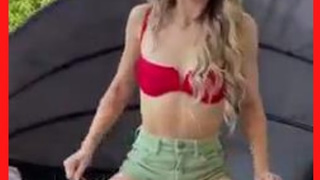 Silly Girl Sitting on Cock and Smiling