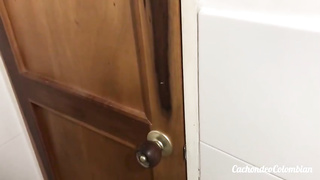 Crazy dame in a floral sundress is getting plowed in the shower and luving it