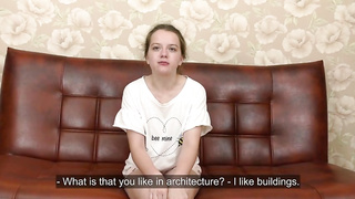 Smallish damsel, Samanta Grom is about to take off her clothes and opened up her pinkish muff