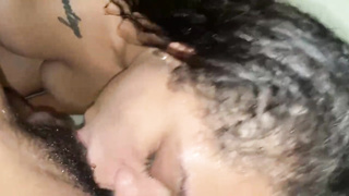 Ravishing black-haired is screaming while throating and hoping to get ravaged rock-hard, from the back