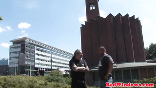 Blondie stunner fro Amsterdam is oftentimes having orgy with strangers, in swap for some money