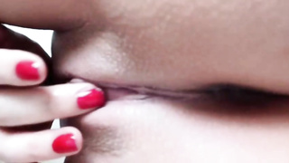 Sultry dame is mastubating with a bang-out fucktoy in front of the camera and liking it