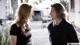 Wild man is using an chance to plow his neighbor's wifey, Lacy Lennon and make her shriek