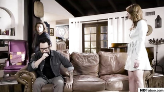Wild man is using an chance to plow his neighbor's wifey, Lacy Lennon and make her shriek