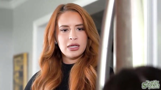 Lily is a trampy dark haired who luvs to get a rock firm sausage inwards her clean-shaven vulva