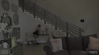 Red-Hot nymph is making love with a nice maid while waiting for her hubby to join