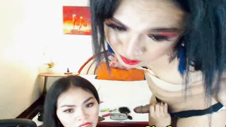 Two Trannies Riding Each Other Like Crazy