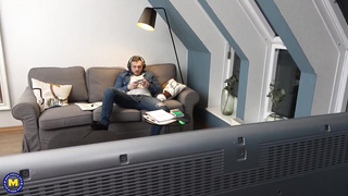 Big-Titted cougar is in the mood for harsh fucky-fucky, right after fellating her paramour's shaft