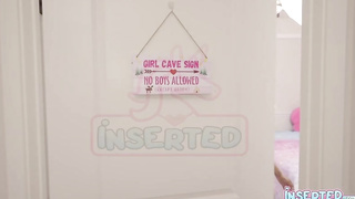 Ponytailed ash-blonde whore, Lauren Fairy is deep-throating pecker and getting ravaged from behind, during the rendezvous