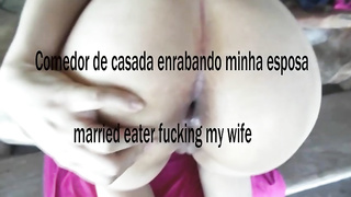 Insane boy is screwing a lush nymph from the back while her hubby is out of town