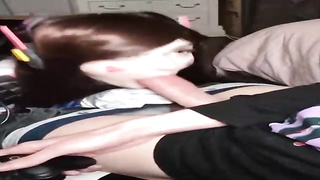 Dva is anxiously deepthroating one of the fattest boners she has ever seen, just for joy