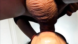 Hooded dark haired is blowing her married paramour's trunk deeper than his wifey and listening to his screams