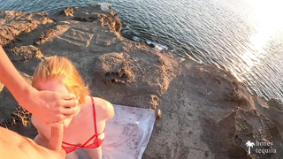 Splendid gf lets me pound her outdoors for Valentine's Day - Risky sultry intercourse Babe Tequila