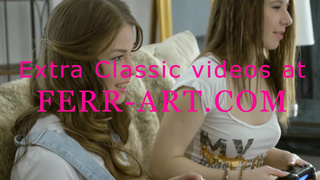 Sensuous romantic teenagers are gaming and accidently testing girl-girl dreams