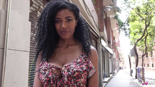 GERMAN SCOUT - FIT HEFTY SAGGY BREASTS EBONY TINA FIRE - PICKUP AND RAUNCHY SCREW STREET AUDITION