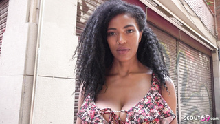 GERMAN SCOUT - FIT HEFTY SAGGY BREASTS EBONY TINA FIRE - PICKUP AND RAUNCHY SCREW STREET AUDITION