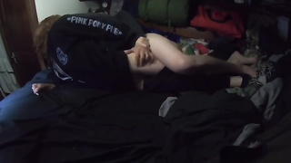 Crimson haired honey is inhaling a rock rock-hard man sausage as deep as she can drink it