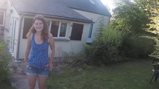 Orgy in garden on vaca in France. ( Me 58 and my wifey 31 years elderly )