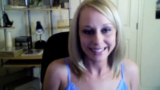 Beautiful Blond Nymph performing and Taunting in Livestream for aficionados