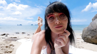 DUMPING and FACIAL CUMSHOT on PUBLIC BEACH - I plowed a random boy to get DUAL JIZZ - Tiny Nicole