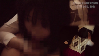 【個人撮影】女子〇生が初めてのネカフェでつい…声を我慢してるけど出来てない！？【美少女・黒髪・色白・美乳・着衣・素人・フェラ・バック・ハメ撮り・喘ぎ声】