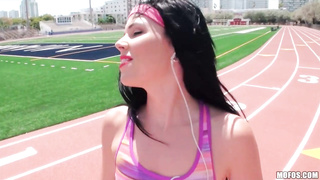 Brown-Haired with a gigantic smirk, Britt Shields is getting her daily dosage of screw from her ex