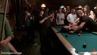 Brown-Haired honey abjected in public pub (Aria Aspen)