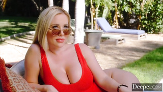 Savannah is a giant breasted, blondie female who loves to have intercourse with a black stud, Anton