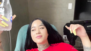 Fat rump, Ebony honey with tats, Nya Blu is having xxx orgy with her fresh paramour