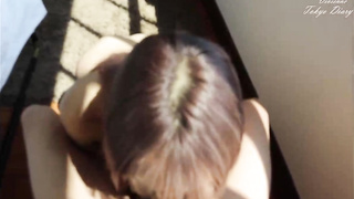 Jiggish, Chinese girl is anxiously deepthroating a rock rock-hard rod and hoping to get penetrated in come back