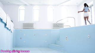 Deviante French dark-haired teenager Megane Lopez rock-hard drill with ginormous black penis