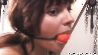 Overwhelming hotty is frolicking with her fluid quim era