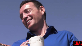 Ebony teenage with immense black bootie Adriana Maya gargled step-fathers humungous white lollipop