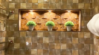 Warm  washes and plays with faux-cock in the bathroom. Backstage - MaryVincXXX