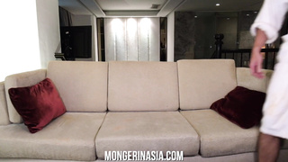 Lil Japanese maid fights to take the bosses enormous man rod