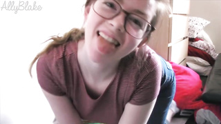 Ally Blake is a whorish teenage dark-haired who loves to jerk with various lovemaking fucktoys