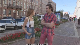 Cocky russian red-haired argentina gets tough screwing