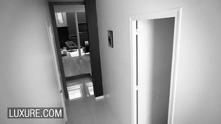 Ania Kinski is having a red-hot three-way with strangers and even getting her cock-squeezing rump crevasse banged