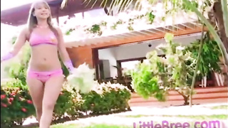 Lil' Bree is one of those horny Brazilian dolls who loves to jack in the nature